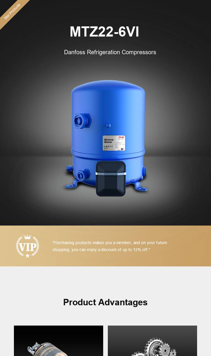 Danfoss Compressor MTZ22-6VI, technical parameters pdf, structure diagram